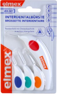 Elmex Caries Protection trojhranné medzizubné kefky 4 ks mix