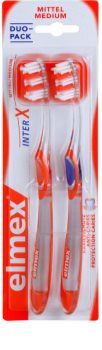 Elmex Caries Protection escovas de dentes média 2 pçs