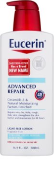 Eucerin Smoothing Repair leite corporal leve para pele seca