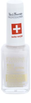 Eveline Cosmetics Nail Therapy Professional köröm kondicionáló arany csillogással 8 in 1