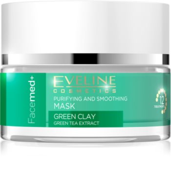 Eveline Cosmetics FaceMed+ Cleansing and Smoothing Green Clay Face Mask