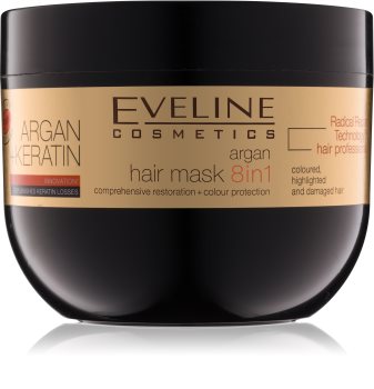 Eveline Cosmetics Argan + Keratin маска за коса с кератин и арганово масло