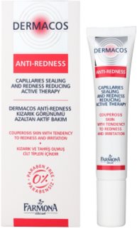 Farmona Dermacos Anti-Redness aktywne serum żelowe wzmacniające drobne żyłki, zapobiegające ich pękaniu