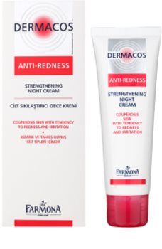 Farmona Dermacos Anti-Redness stärkende Nachtcreme zur Vermeidung platzender Blutgefäße und der Bildung geweiteter Blutgefäße
