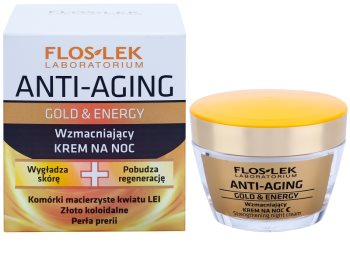FlosLek Laboratorium Anti-Aging Gold & Energy wzmacniający krem na noc