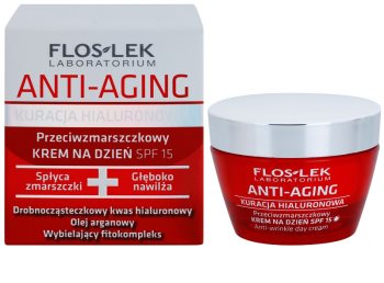 FlosLek Laboratorium Anti-Aging Hyaluronic Therapy denní hydratační krém proti stárnutí pleti SPF 15