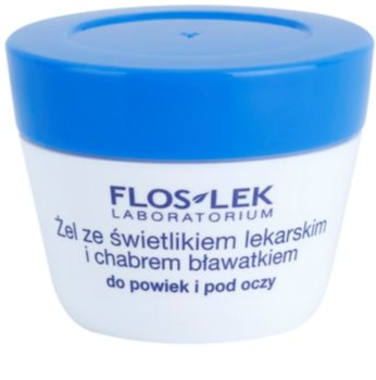 FlosLek Laboratorium Eye Care gel za predel okoli oči s smetilko in modrim glavincem