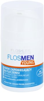 FlosLek Laboratorium FlosMen Young Creme gegen ein glänzendes Gesicht und erweiterte Poren