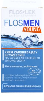 FlosLek Laboratorium FlosMen Young krém proti lesknutí pleti a rozšířeným pórům