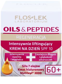 FlosLek Laboratorium Oils & Peptides Regeneration 60+ crème intense effet lifting SPF 10