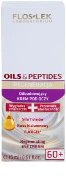 FlosLek Laboratorium Oils & Peptides Regeneration 60+ Augencreme mit remodellierendem Effekt