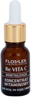 FlosLek Laboratorium Re Vita C 40+ concentré vitaminé contour des yeux, cou et décolleté