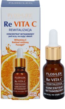 FlosLek Laboratorium Re Vita C 40+ concentré vitaminé contour des yeux, cou et décolleté