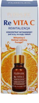 FlosLek Laboratorium Re Vita C 40+ concentré vitaminé contour des yeux, cou et décolleté