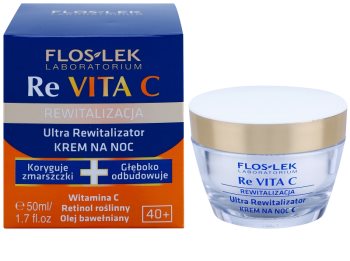 FlosLek Laboratorium Re Vita C 40+ intenzivna nočna krema za revitalizacijo kože