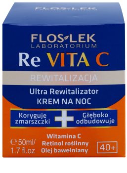 FlosLek Laboratorium Re Vita C 40+ intenzivna nočna krema za revitalizacijo kože