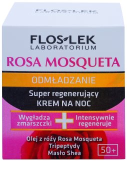 FlosLek Laboratorium Rosa Mosqueta Rejuvenation 50+ інтенсивний нічний крем для відновлення шкіри