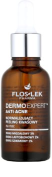 FlosLek Pharma DermoExpert Acid Peel tratamiento de noche equilibrante y regulador para pieles con imperfecciones