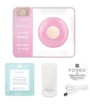 FOREO UFO™ Mini aparat sonic pentru accelerarea efectului măștilor de ten pachet pentru calatorie