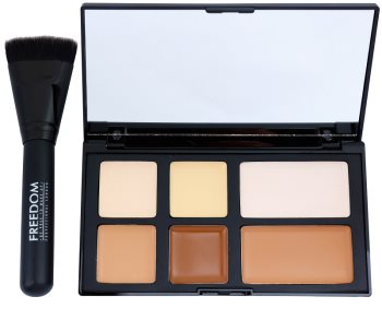 Freedom Pro Cream Strobe paleta za konture obraza s čopičem