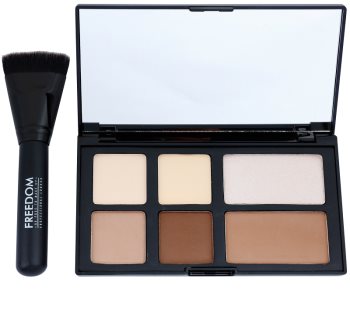 Freedom Pro Powder Strobe paleta za konture obraza s čopičem