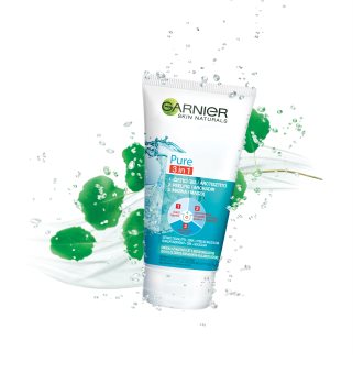 Garnier Pure exfoliante limpiador 3 en 1