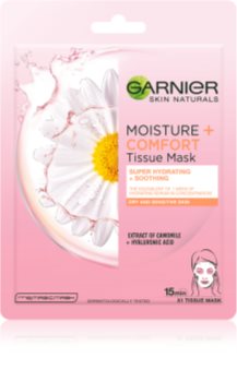 Garnier Skin Naturals Moisture+Comfort super vlažilna pomirjevalna tekstilna maska za suho in občutljivo kožo
