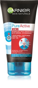 Garnier Pure Active černá maska na obličej proti černým tečkám a akné s aktivním uhlím 3v1