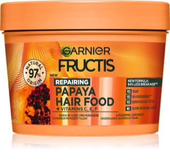 Garnier Fructis Papaya Hair Food mască regeneratoare pentru părul deteriorat