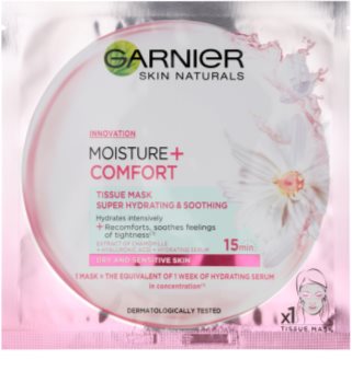 Garnier Skin Naturals Moisture+Comfort Super Hydrating Soothing Sheet Mask for Dry and Sensitive Skin