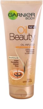 Garnier Oil Beauty exfoliante corporal nutritivo a base de aceite para pieles secas