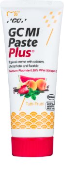 GC MI Paste Plus Tutti-Frutti crème protectrice reminéralisante pour dents sensibles au fluorure