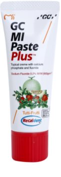GC MI Paste Plus Tutti-Frutti crème protectrice reminéralisante pour dents sensibles au fluorure