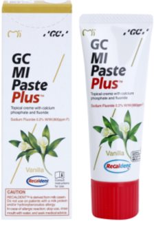 GC MI Paste Plus Vanilla crème protectrice reminéralisante pour dents sensibles au fluorure