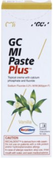 GC MI Paste Plus Vanilla crème protectrice reminéralisante pour dents sensibles au fluorure