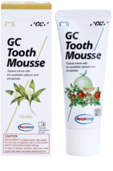 GC Tooth Mousse Vanilla remineralizačný ochranný krém pre citlivé zuby bez fluóru