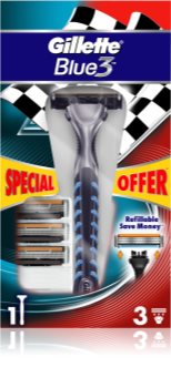 Gillette Blue 3 rasoir + lames de rechange 3 pièces