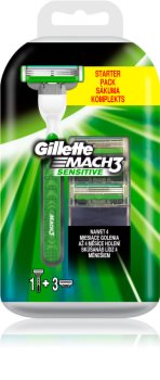 Gillette Mach 3 Sensitive holicí strojek + náhradní břity 3 ks