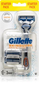 Gillette Skinguard Sensitive brijač za osjetljivo lice + zamjenske britvice 3 kom