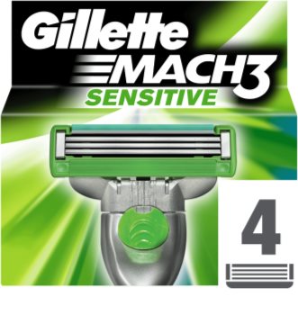 Gillette Mach 3 Sensitive zapasowe ostrza 4 szt.