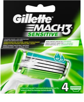 Gillette Mach 3 Sensitive zapasowe ostrza 4 szt.