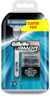 Gillette Mach 3 Turbo holicí strojek + náhradní břity 3 ks