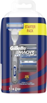 Gillette Mach 3 Turbo FCBarcelona holicí strojek + náhradní břity 4 ks