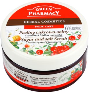Green Pharmacy Body Care Cranberry & Cloudberry exfoliante a base de azúcar y sal