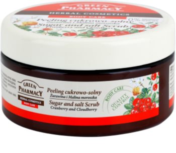 Green Pharmacy Body Care Cranberry & Cloudberry exfoliante a base de azúcar y sal