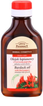 Green Pharmacy Hair Care Red Peppers óleo de bardana para estimular o crescimento do cabelo