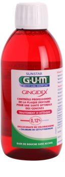 G.U.M Gingidex 0,12% ústna voda proti zubnému povlaku a pre zdravé ďasná bez alkoholu