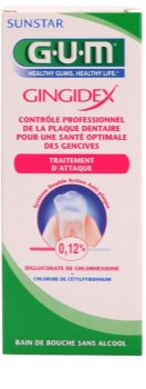 G.U.M Gingidex 0,12% bain de bouche anti-plaque dentaire pour des gencives saines sans alcool