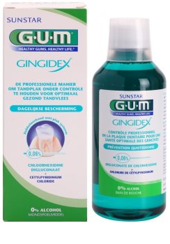 G.U.M Gingidex 0,06% ústní voda proti zubnímu plaku a pro zdravé dásně bez alkoholu