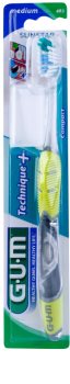G.U.M Technique+ Compact zubní kartáček s krátkou hlavou medium